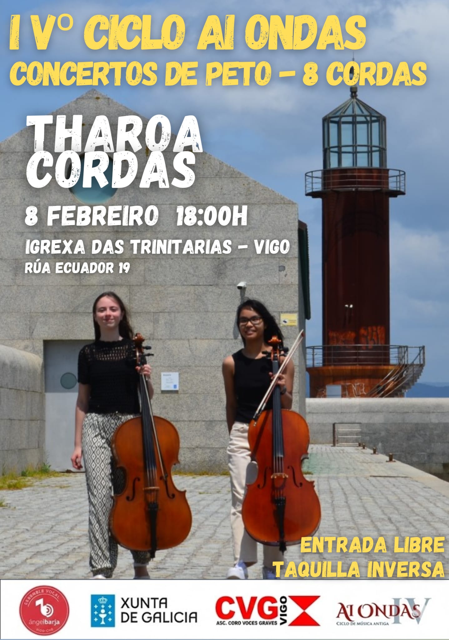 Concierto del dúo de chelos Tharoa Cordas